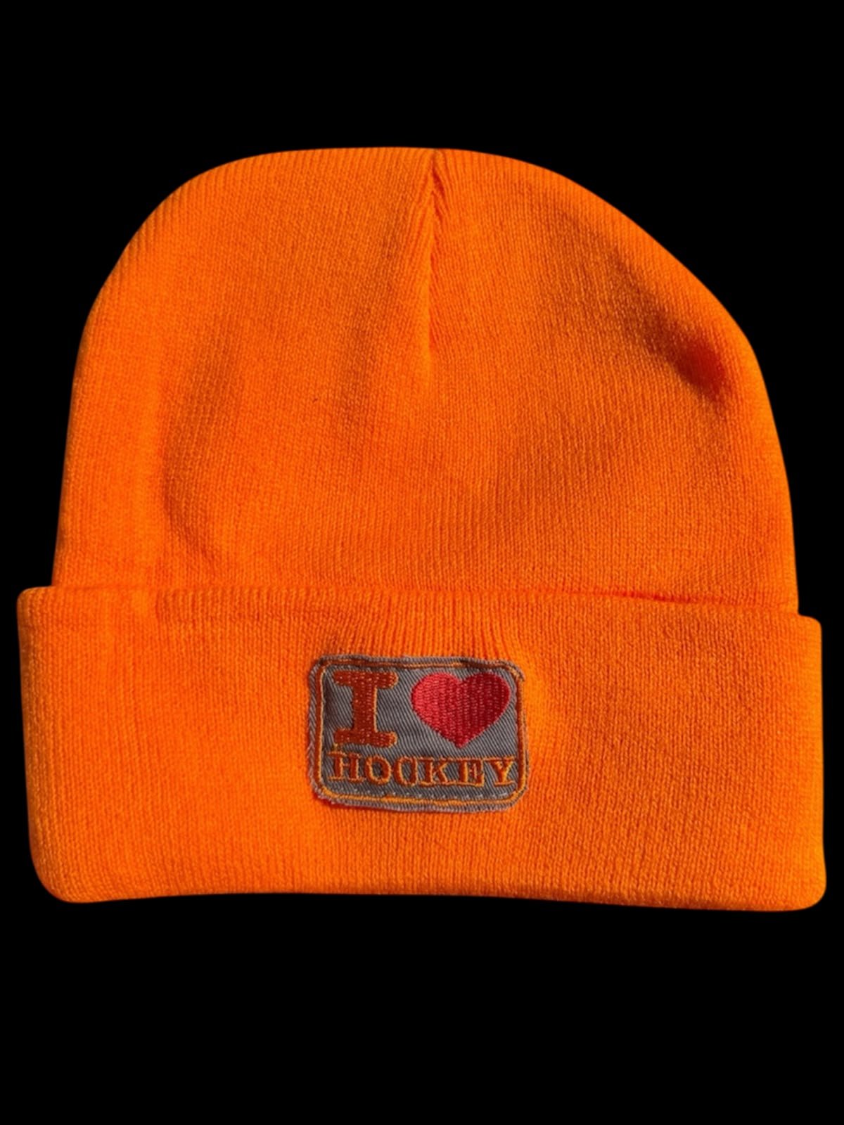 Gorro tejido de hockey naranjo
