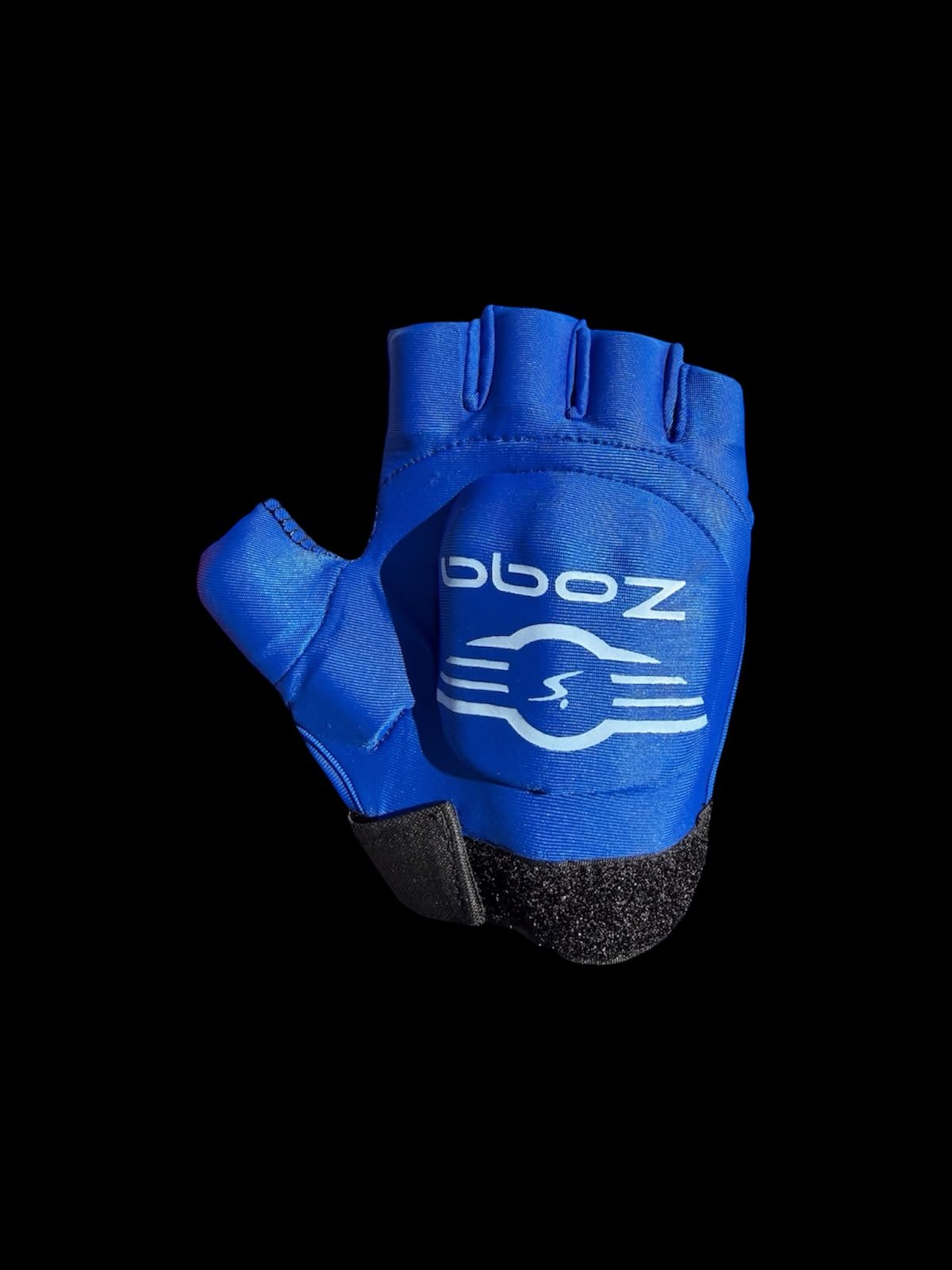 Guante izquierdo Zoqa azul, identificado por la posición del pulgar